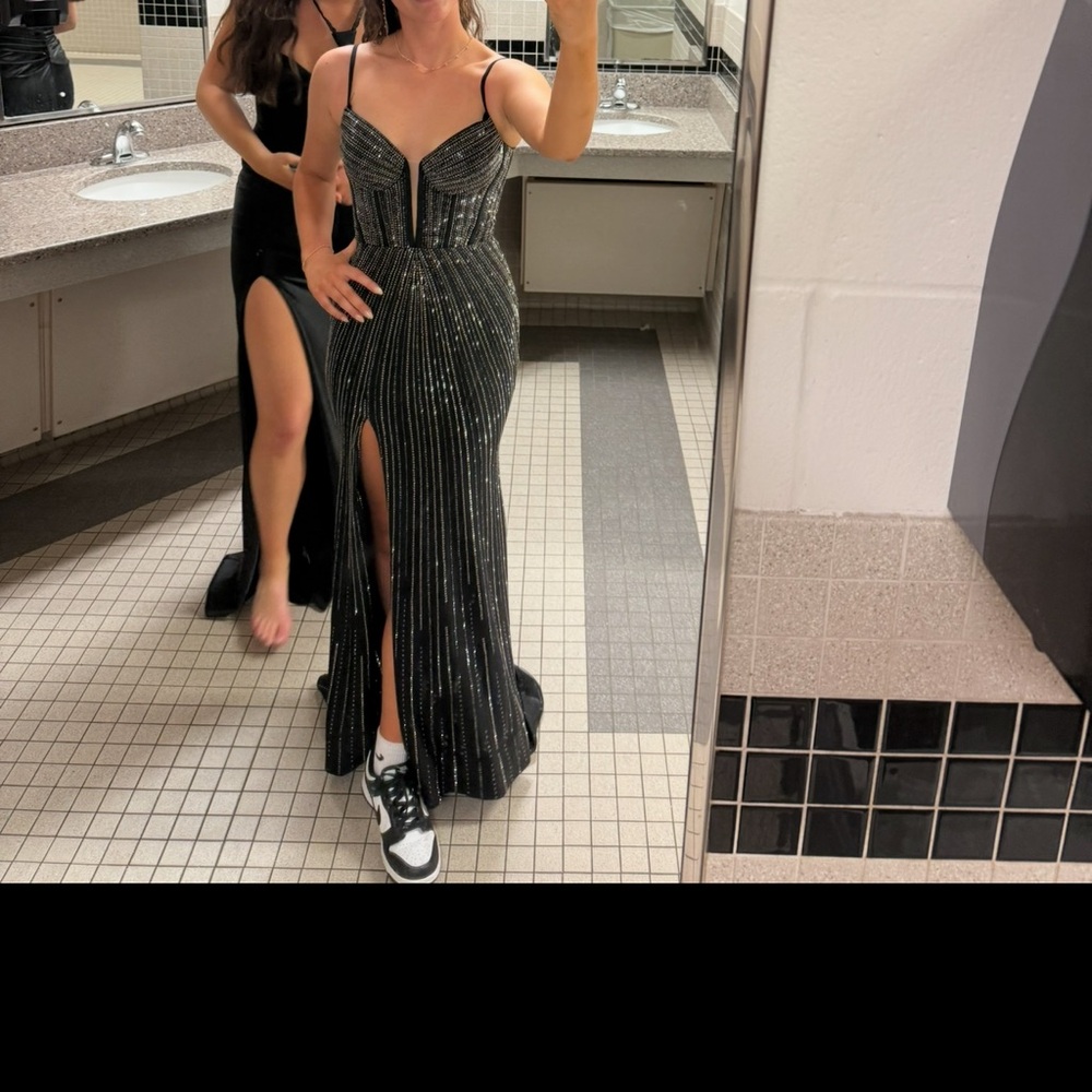 Sherri Hill Black gold/silver 55924 Prom Dress